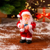 Дед Мороз со свечой, в красной шубке 15 см