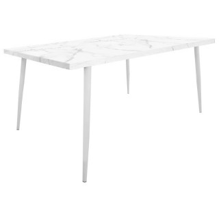 Стол разборный "Базилик" 1800х800 (столешница F цв.Люкс) Мрамор белый