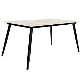 Стол Мадлен (1400х800 столешница 16 мм цв.Люкс) Дуб крафт белый