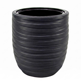 Кашпо для цветов Лайн М (черный)