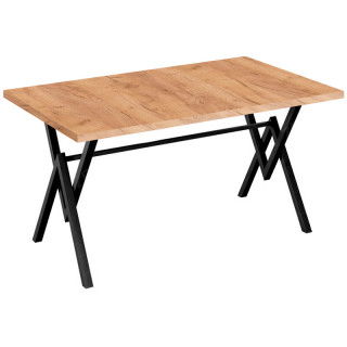 Стол Ларсен (1400х800 столешница F цв.Люкс) Дуб крафт золотой