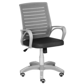 Кресло мод.МИ-6 (разн.цв.) (сид.ортопед) подл.209, крест.680 м/п, кол JL, Серо-чёрный