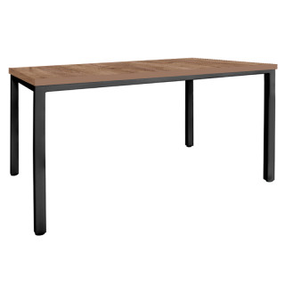 Стол прямой каркас тр.40х40 (1400х800 столешница F мм цв.Люкс) Дуб крафт табачный