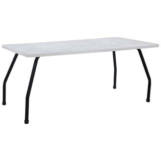 Стол разборный каркас (1800*800 столешница F закругл.углы цв.Люкс) мрамор серый