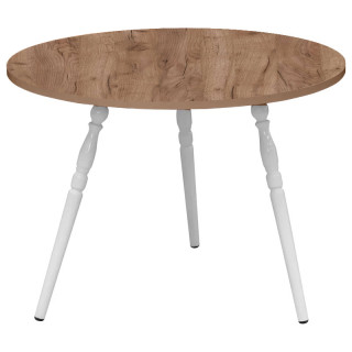 Стол журнальный Ирбис (D600 столешница 16 мм цв.Люкс) дуб крафт табачный