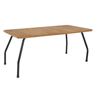 Стол разборный каркас (1800*800 столешница F закругл.углы цв.Люкс) дуб крафт золотой