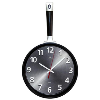 Часы настенные сковорода 25х43см, корпус синий с черным "Рубин" 2543-003