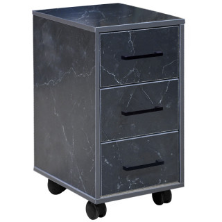 Тумба мобильная без замка Кул-905 310*380*510Н (мрамор чёрный)