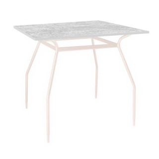 Стол S-образн.каркас (800*800 столешница 16 мм цвет Люкс) бетон светлый