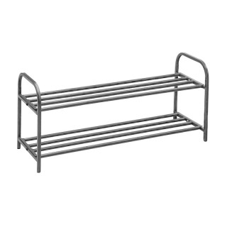 Подставка под обувь 2 полки (неразборная) серый