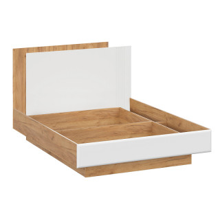 Кровать двойная "Милан" универсальная 160х200 см (Серия 2) Дуб Золотой/Белый Матовый