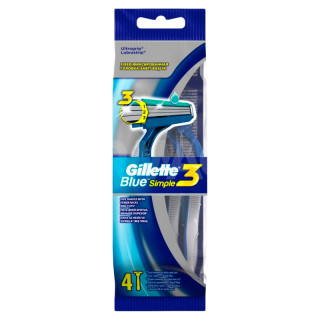 Станок для бритья одноразовый Gillette Blue Simple3 (4 шт)