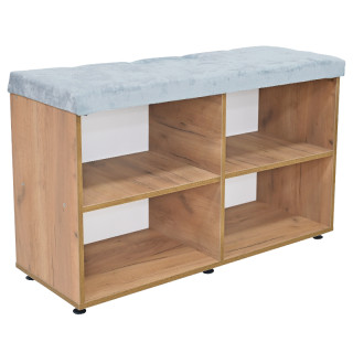 Тумба "Кайл" для обуви 1000*360*580Н с м.эл. (дуб крафт золотой+гоб.бежевый (Bellezza cocoa))