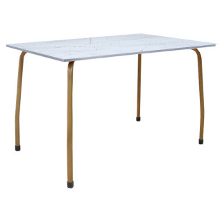 Стол Паук (1200*800 столешница 16 мм цв.Люкс) мрамор светлый