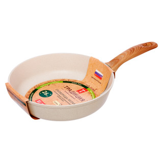 Сковорода антипригарная литая 26см Ваниль ТМ Традиция