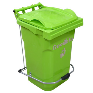 Мусорный бак  60 л Goodbin с педалью (зеленый)