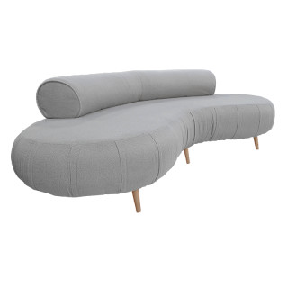 Диван Волна "3" (кзам/гобелен (Эконом)) гоб. светло-серый BRAVO SMOKE