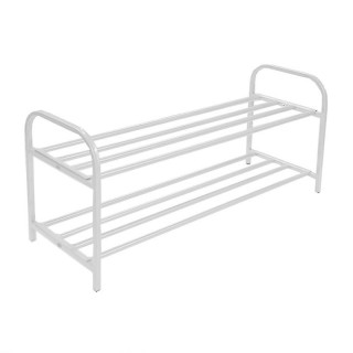 Подставка под обувь 2 полки разборная м/п краш белый