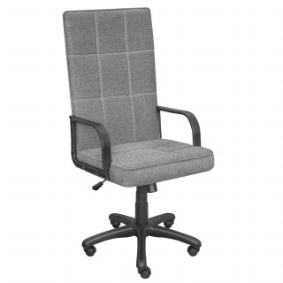 Кресло "Паркер" (мет.каркас, подл.пл.Сенатор 906/606) гобелен17м серый