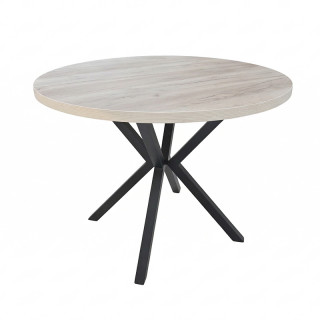 Стол Таллин (D-1000 столешница F цв.Люкс) дуб крафт серый