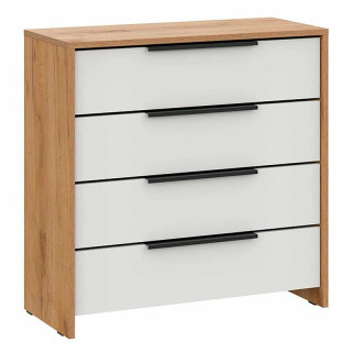 Комод "КМ 17" Крафт Золотой/Белый CUBE