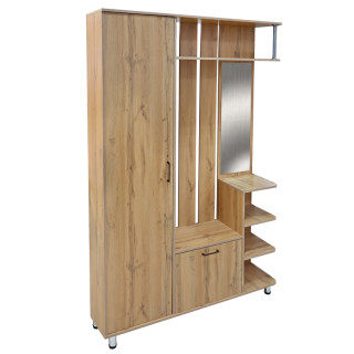 КУЛ-502 Прихожая  1450*350*2080 h эбони,белый,атлант дуб вотан