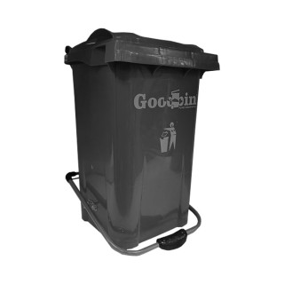 Мусорный бак  50 л Goodbin с педалью (черный)