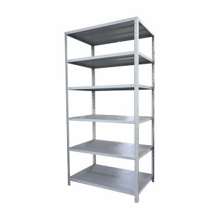Стеллаж металл. LS6 6 полок 1000*600*2000H (М) белый шагрень